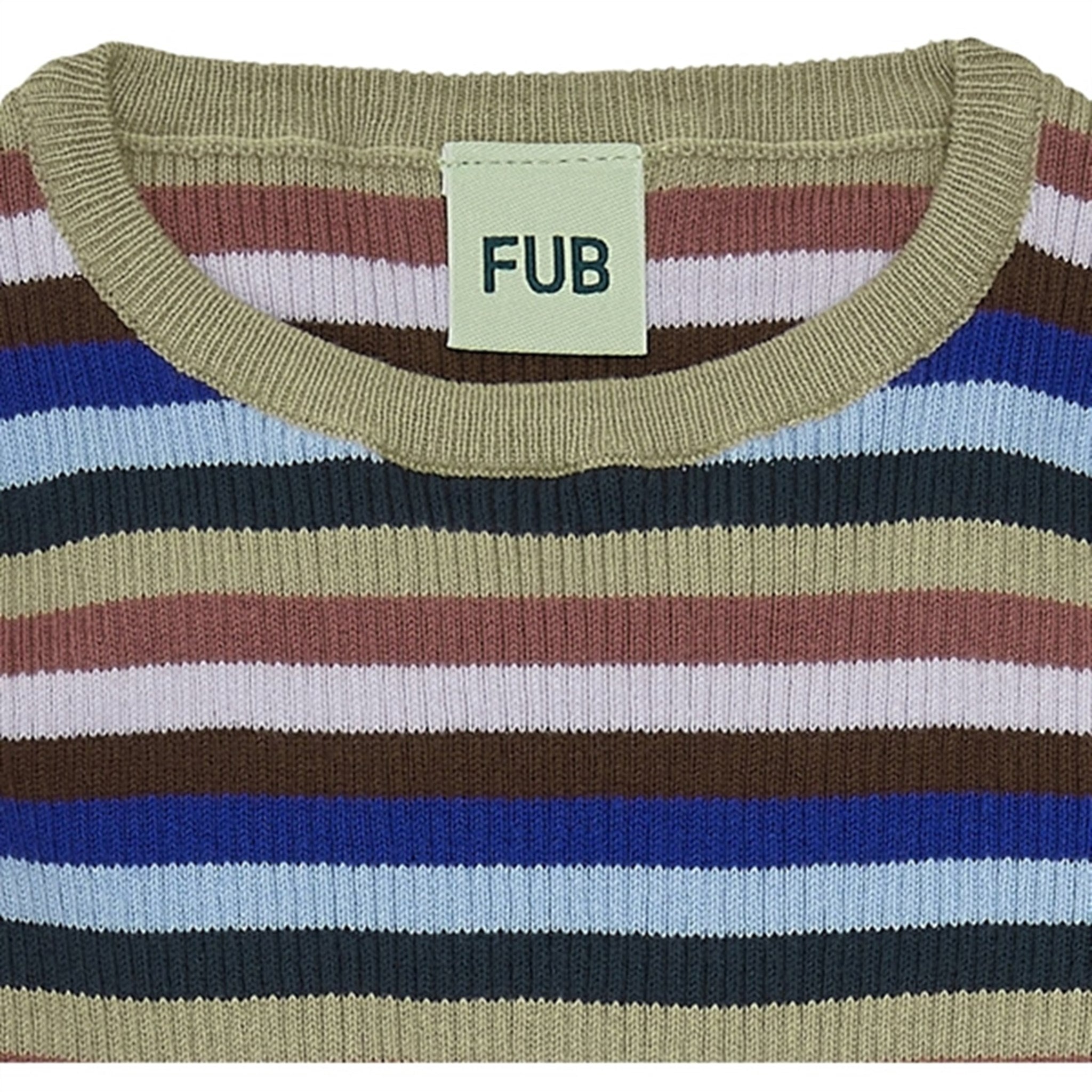 FUB Striped Rib Bluse Multi Stripe 3