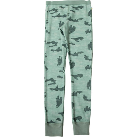 Joha Uld/Bomuld Green AOP Leggings