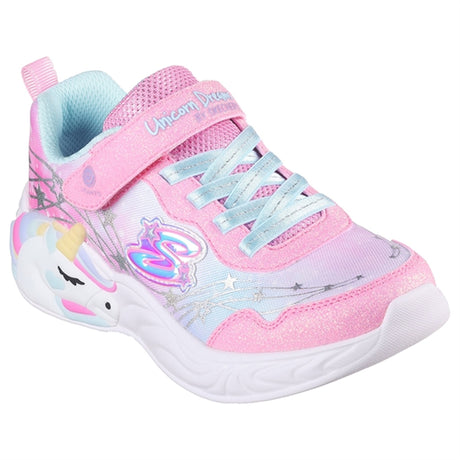 Skechers Unicorn Dreams Ombre Print & Star Sko Pink Turquoise