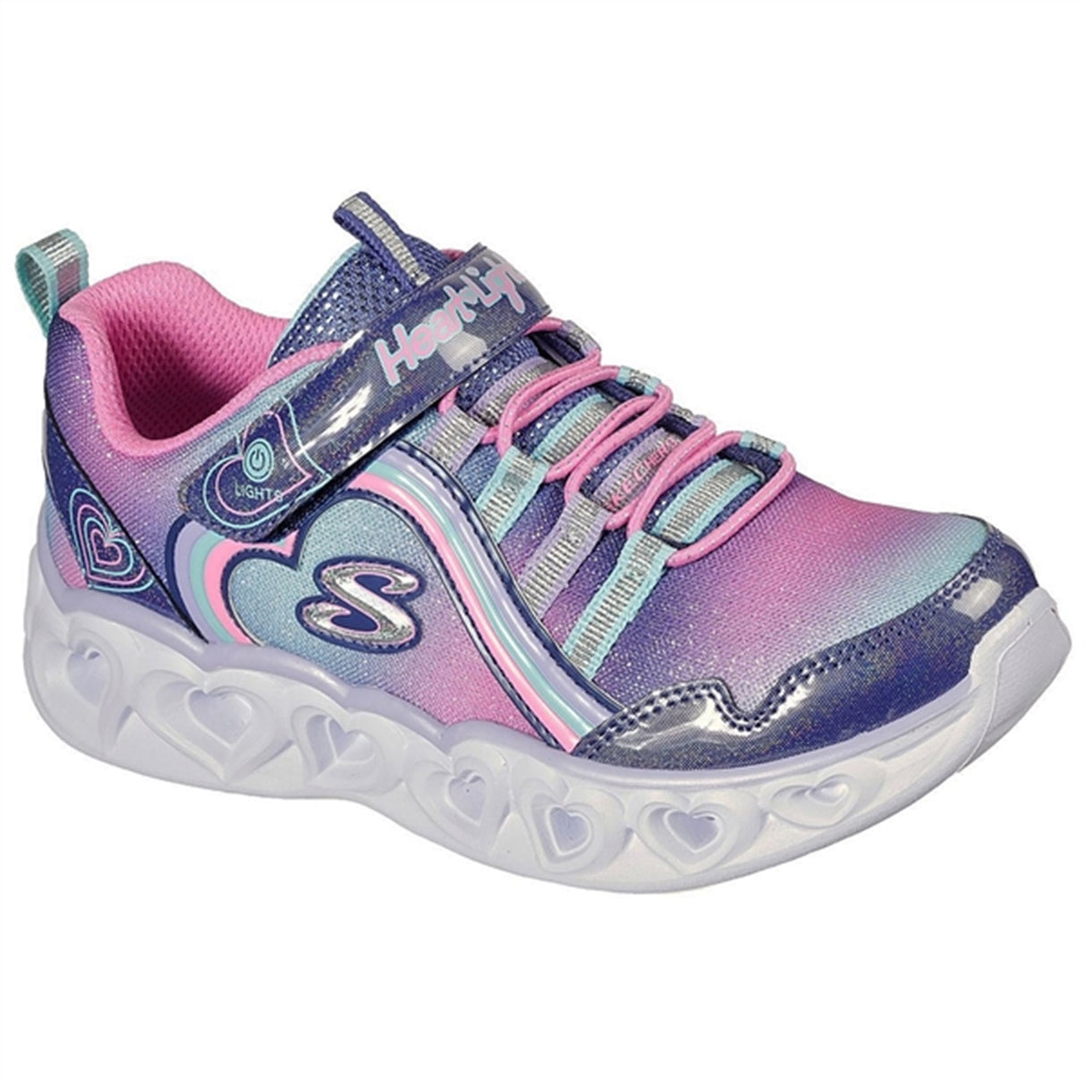 Skechers S-Lights Heart Lights Sneakers Rainbow Lux Navy Multi