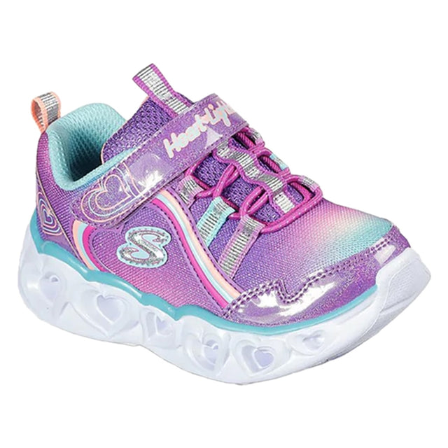 Skechers Hearts Lights Sneakers Rainbow Lux Purple Multicolor