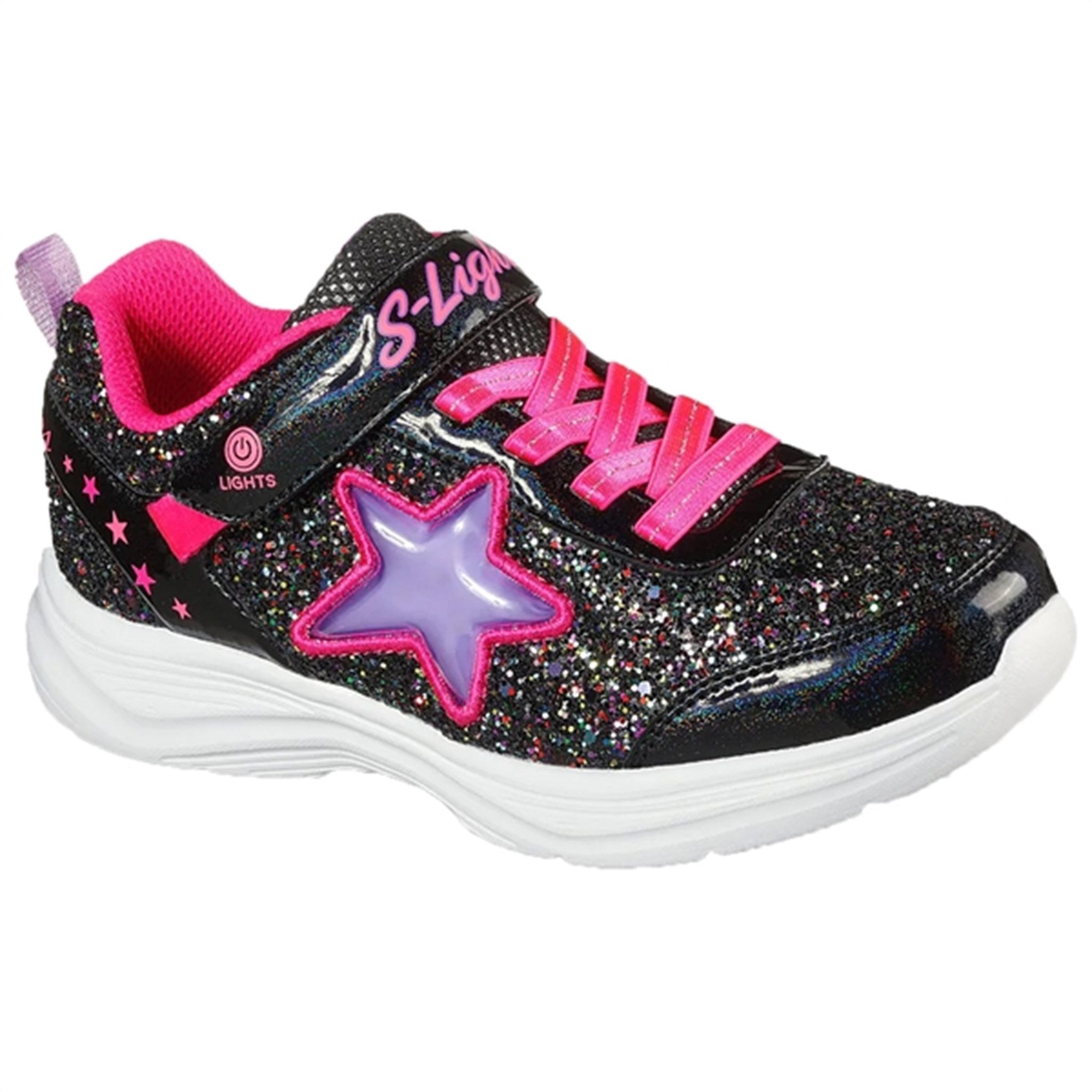 Skechers Glimmer Knicks Sneakers Starlet Shine Black Hot Pink