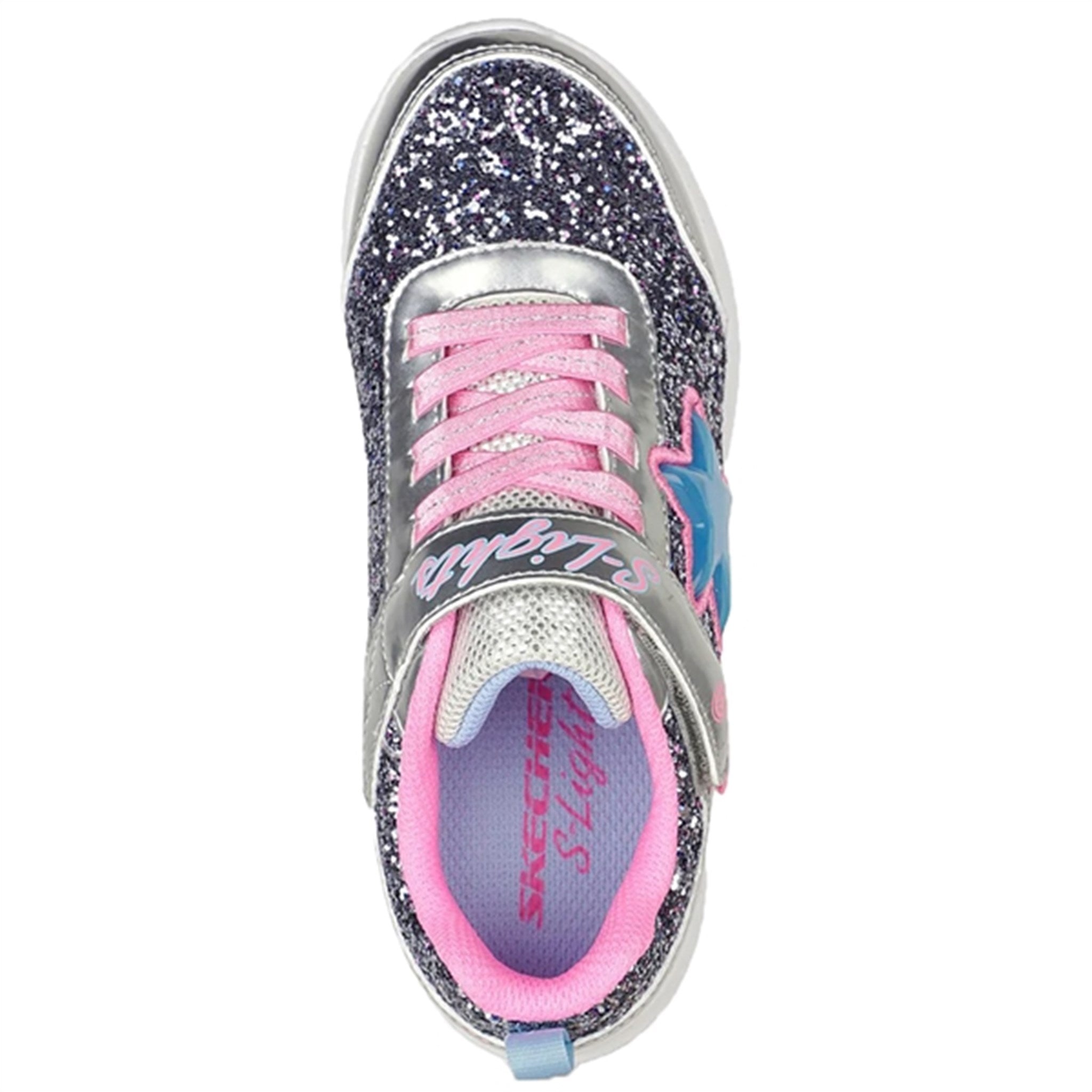 Skechers Glimmer Knicks Sneakers Starlet Shine Silver Pink 2