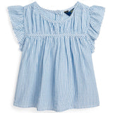 Polo Ralph Lauren Girl Bluse Blue White 2