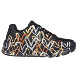 Skechers Girls Uno Sneakers Lite Black Gold