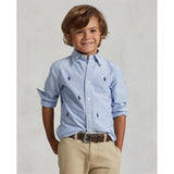 Polo Ralph Lauren Sport Boy Skjorte Bsr Blue With Aoe Pp