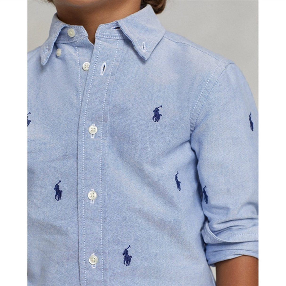 Polo Ralph Lauren Sport Boy Skjorte Bsr Blue With Aoe Pp