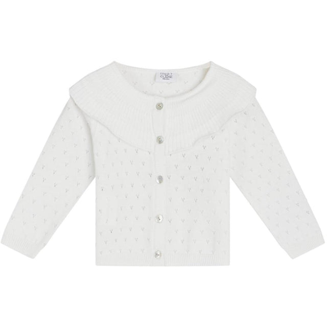 Hust & Claire Baby Pen Cardigan White