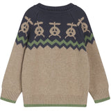 Hust & Claire Mini Deer Brown Melange Porter Strik Sweater