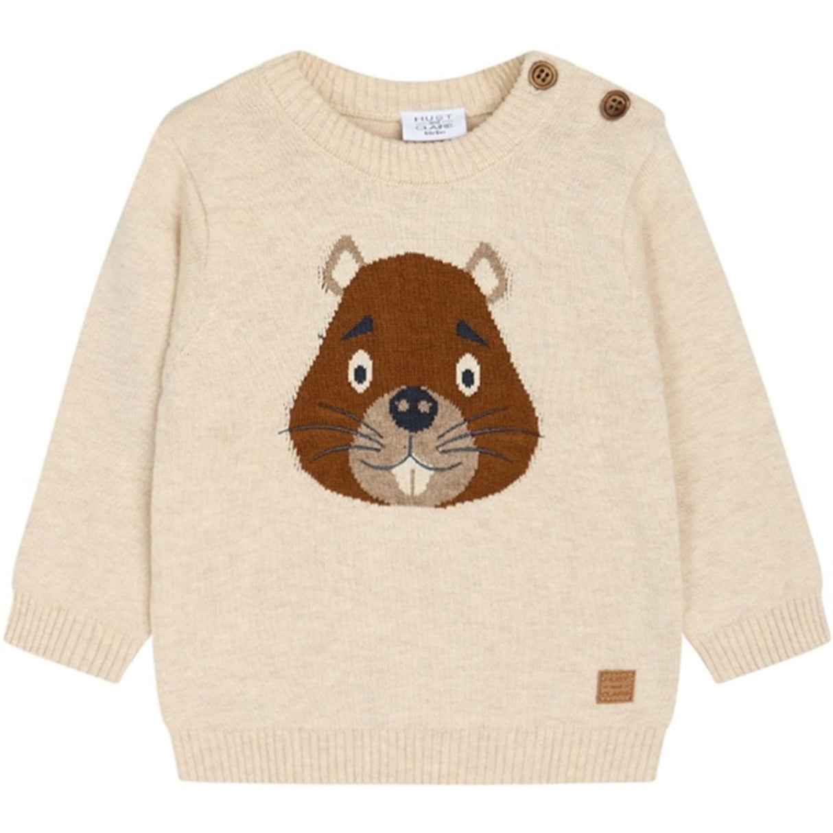 Hust & Claire Baby Wheat Melange Pilou Strik Sweater