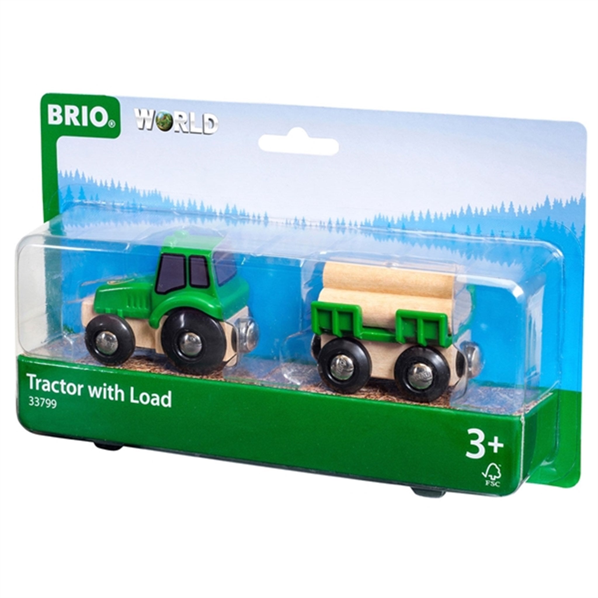 BRIO® Traktor m. Vogn Og Tømmer 2