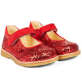 Angulus Begynder Tullesko Med Velcro Red/Red Glitter