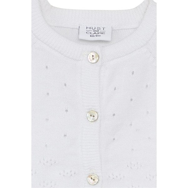 Hust & Claire Baby White Cillja Cardigan 2