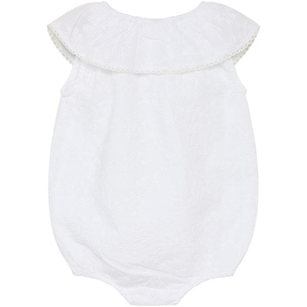 Hust & Claire Baby White Magnolia Romper 3