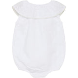 Hust & Claire Baby White Magnolia Romper 3