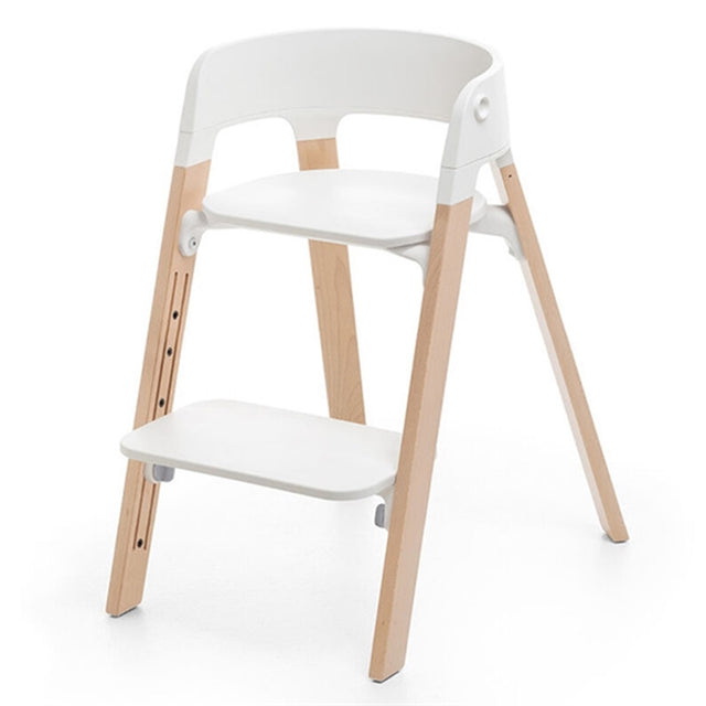 Stokke® Steps™ Chair White Natural Inkl. Bakke og Baby Set