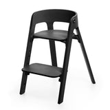 Stokke® Steps™ Chair Black inkl. Bouncer i Grey Clouds
