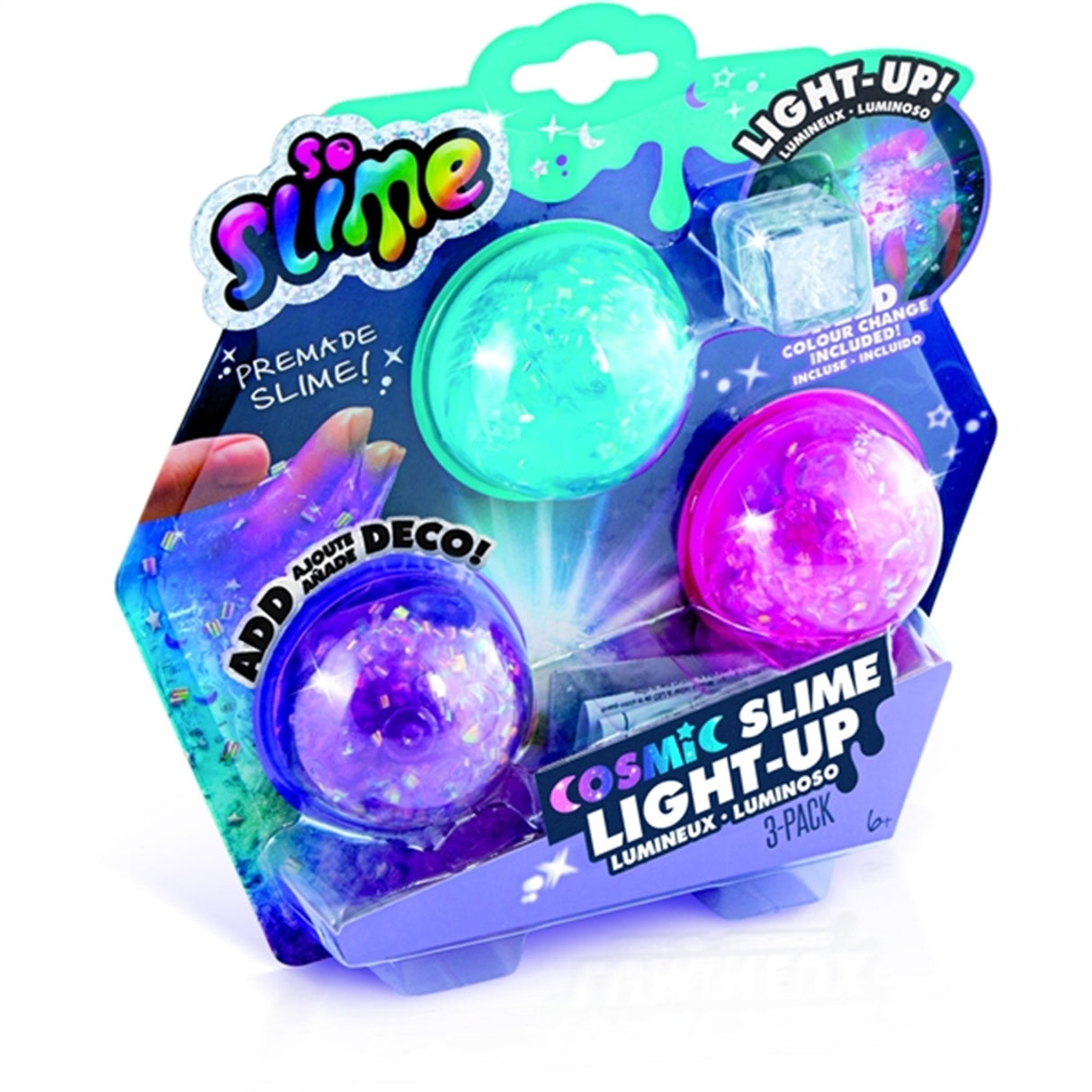 So Slime Lysende Kosmisk Crunch Slim 3-pak