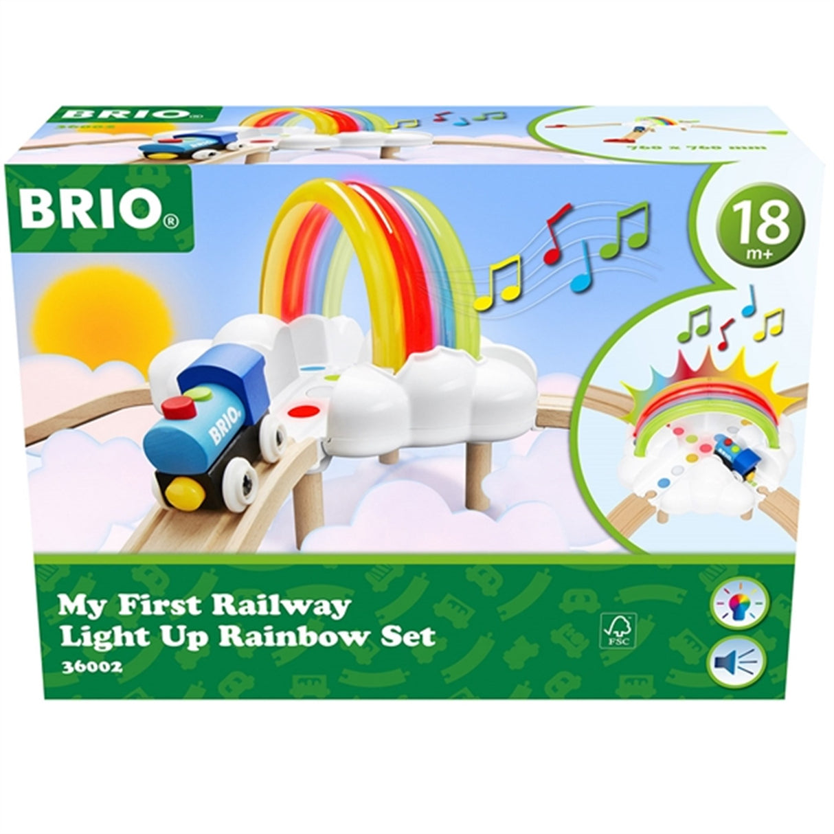 BRIO® Min Første Togbane Light Up Regnbue Sæt 2