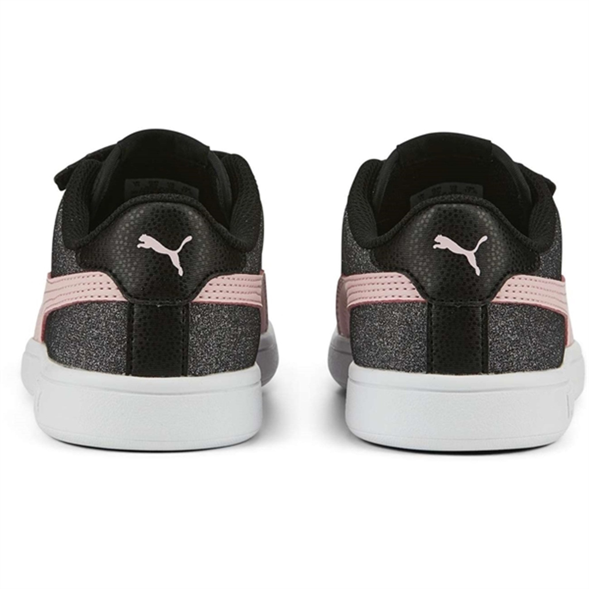Puma Smash V2 Glitz GlamV Black-Almond Blossom Sneakers 4