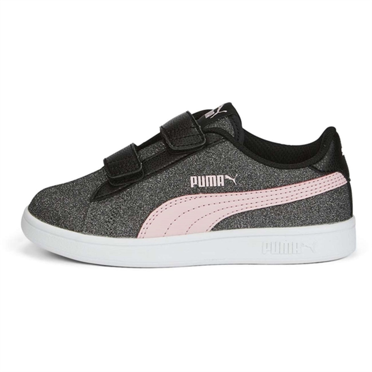 Puma Smash V2 Glitz GlamV Black-Almond Blossom Sneakers