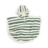 Done by Deer Bade Poncho GOTS Stripes Green 2