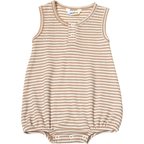 Joha Uld/Silke Light Brown Stripe Sommerdragt