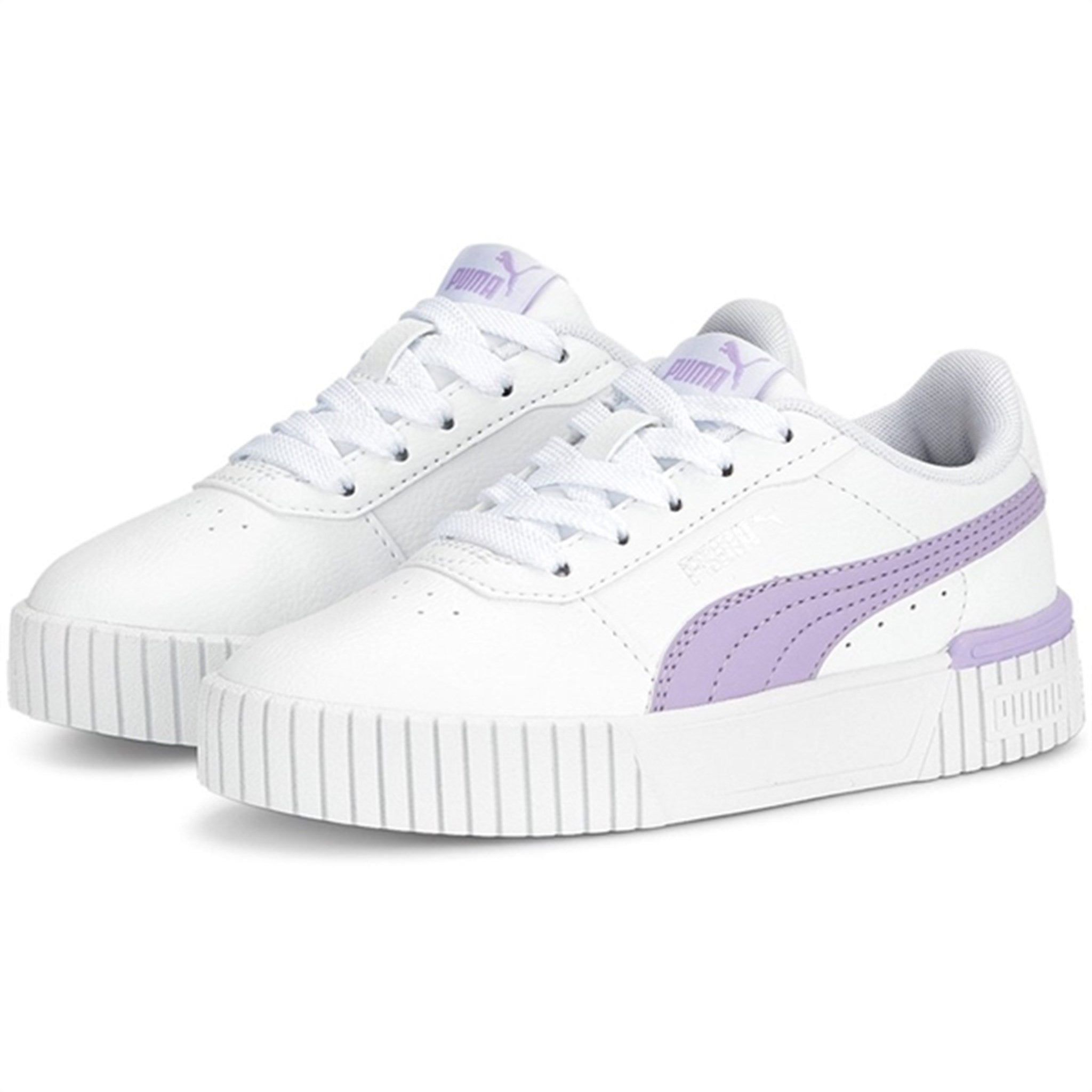 Puma Carina 2.0 PS White-Vivid Violet-Silver Sneakers