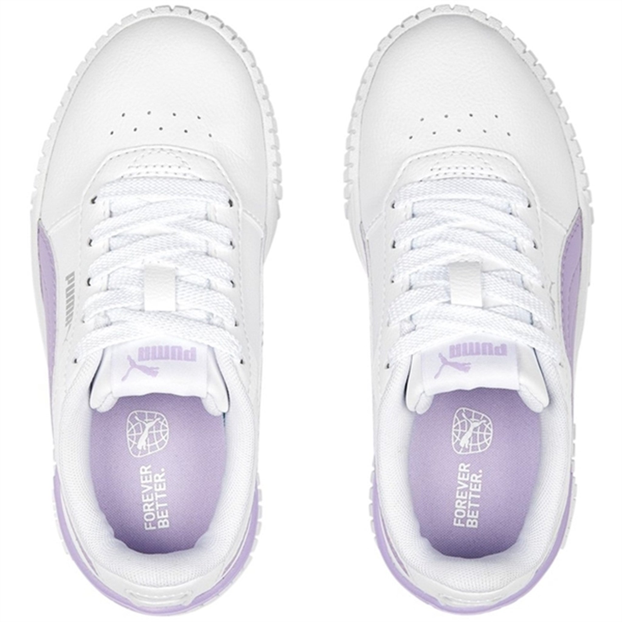 Puma Carina 2.0 PS White-Vivid Violet-Silver Sneakers 6