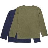 Minymo Dark Olive Bluse Basis 34 2-pak NOOS