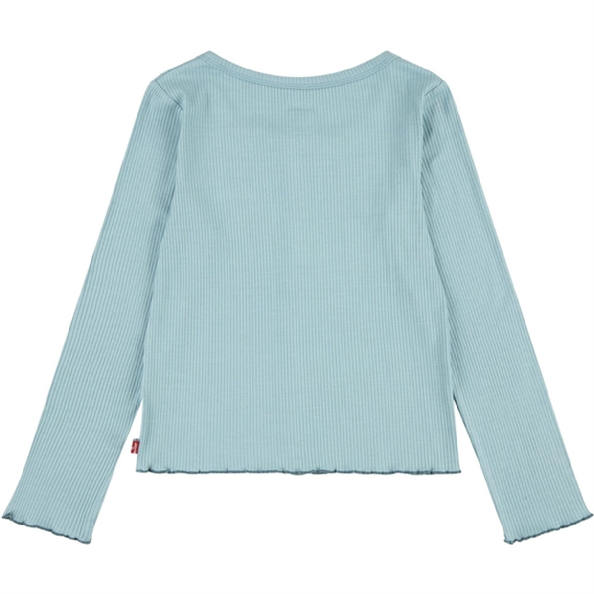 Levi's Scoop Neck Ribbed Bluse Aqua Sea Blue 4