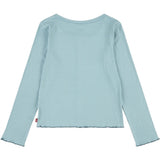 Levi's Scoop Neck Ribbed Bluse Aqua Sea Blue 4