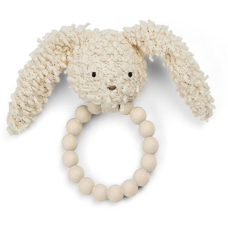 Smallstuff Rangle med Silikonering Bunny Off White