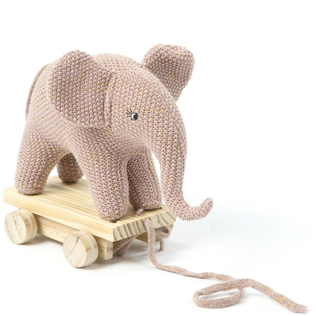 Smallstuff Strikket Trækdyr Elephant Cold Rose/Gold