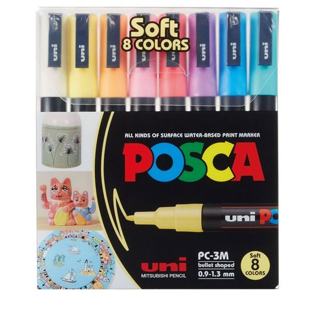 Posca Uni Marker PC-3M/8C 8 Pastelfarver