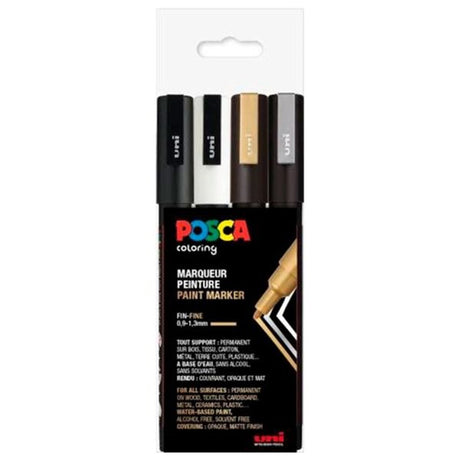 Posca Uni Marker PC-3M/4A 4 Farver