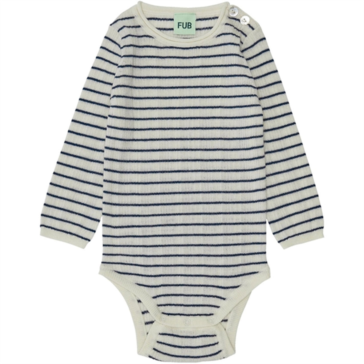 FUB Baby Rib Body Ecru/Royal Blue