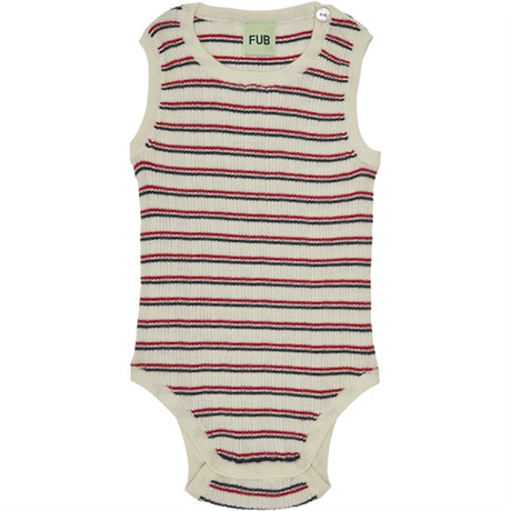 FUB Baby Body Ecru/Dark Navy/Bright Red