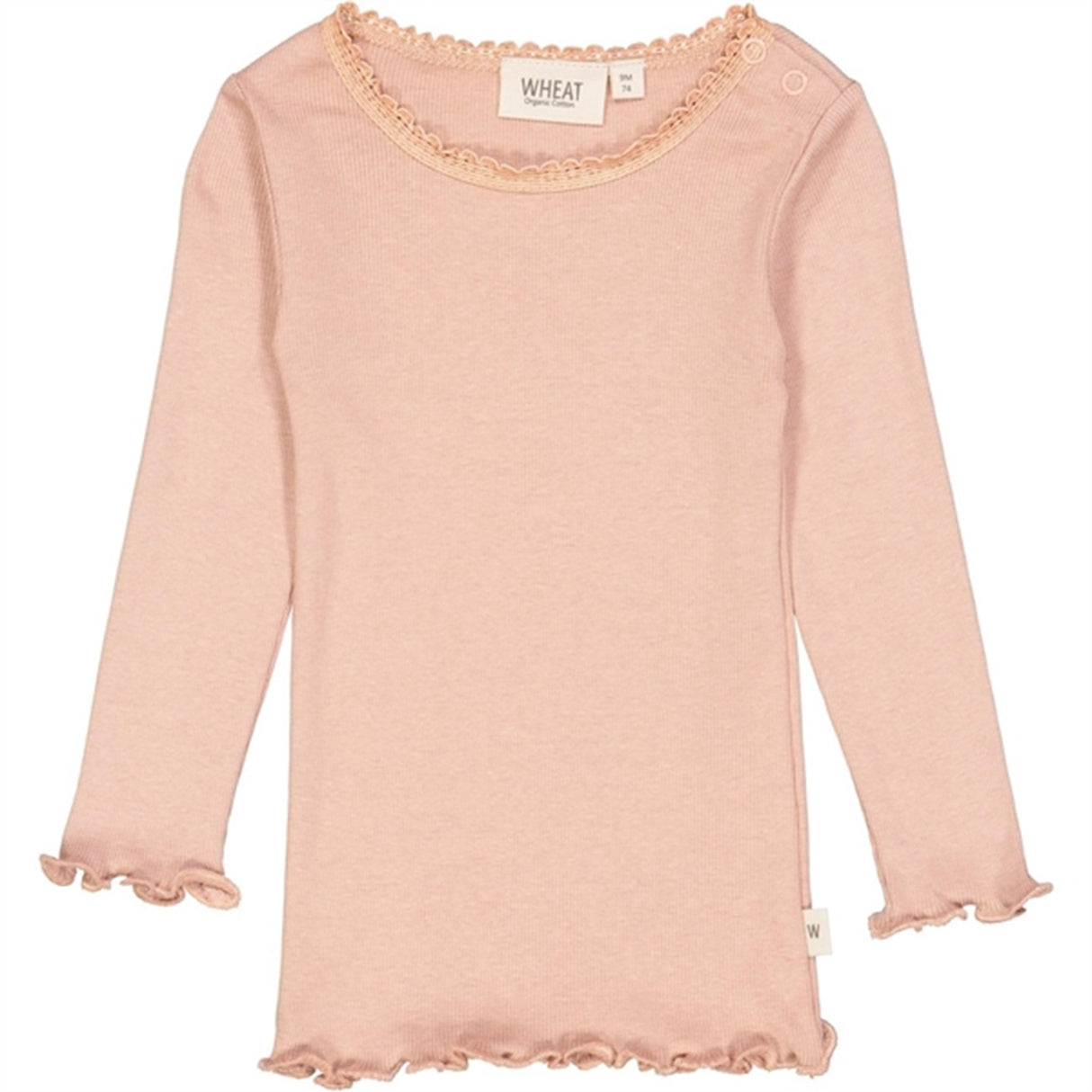 Wheat Rose Dawn Rib Lace Bluse