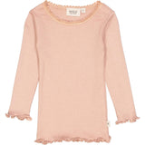 Wheat Rose Dawn Rib Lace Bluse