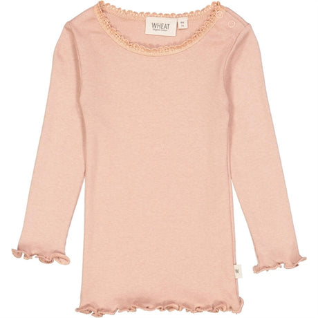 Wheat Rose Dawn Rib Lace Bluse