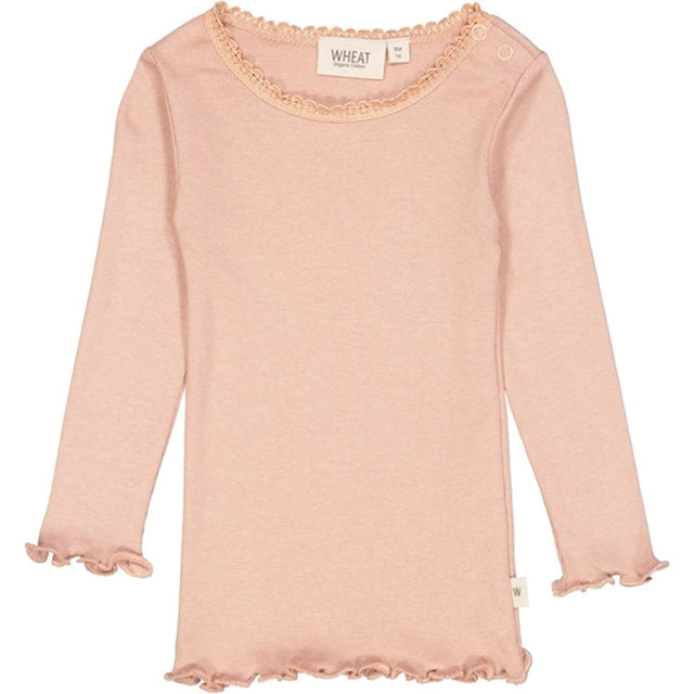 Wheat Rose Dawn Rib Lace Bluse