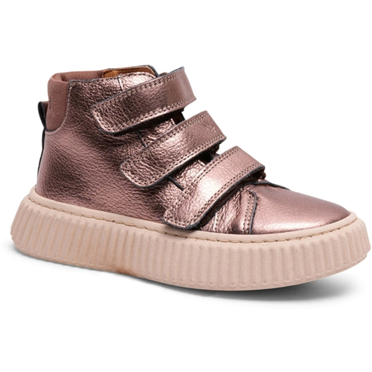 Bisgaard Debbie V Velcro Sko Rose Gold Metallic