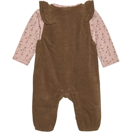 FIXONI Misty Rose Sæt m. Body & Fløjs Romper 2