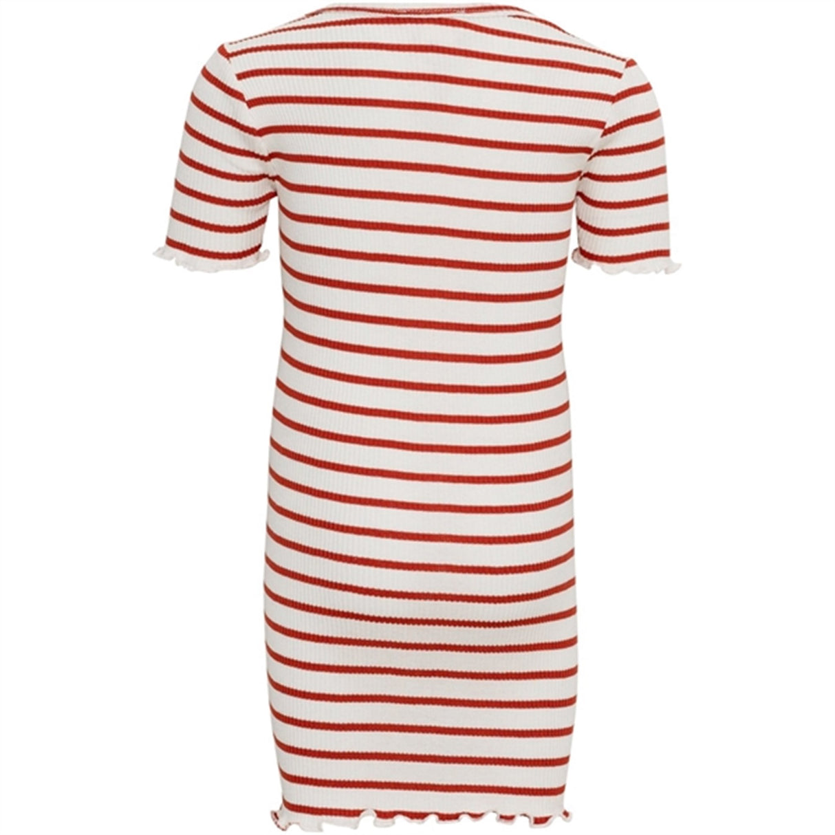 Minimalisma Bird Kjole Poppy Red And Cream Stripes 6