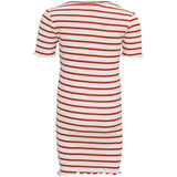 Minimalisma Bird Kjole Poppy Red And Cream Stripes 6