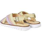 Angulus Sandal M. Åben Tå Og Spændelukning Lilac/Peach/Lysegul 3