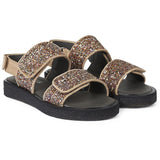 Angulus Glittersandal M. Velcrolukning Sand/Multi Glitter