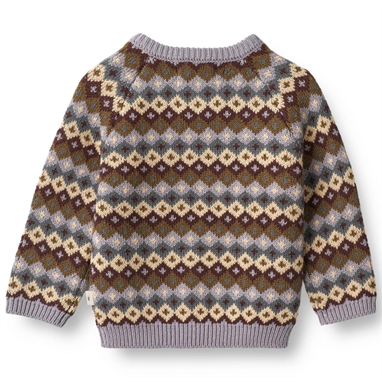 Wheat Multi Lavender Mimi Jacquard Strik Pullover 3