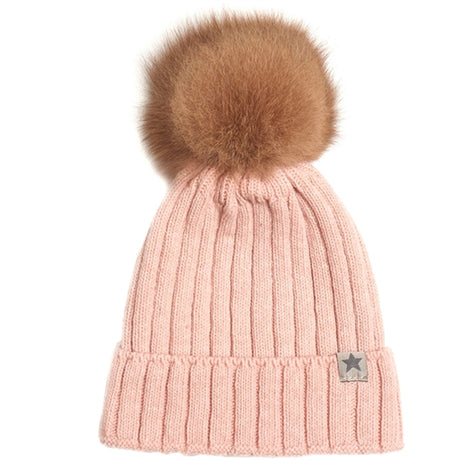 Huttelihut Hue Strik m. Alpaca Pompom Warmy Dusty Rose